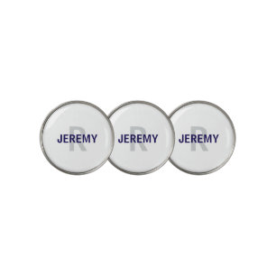 Custom Navy Name Monogram Golf Ball Marker