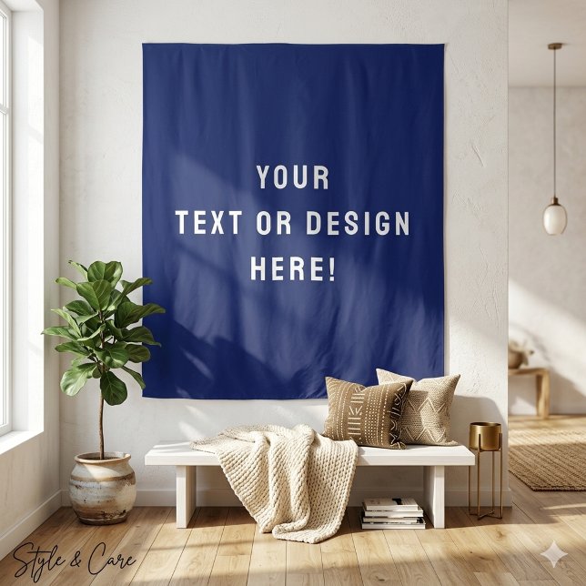 Custom Navy Tapestry Personalized Wall Decor (Custom Navy Tapestry Personalized Wall Decor)