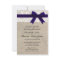 Custom Navy & White Lace & Burlap Wedding Invite