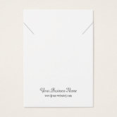 White Plain Simple Custom Earring Card