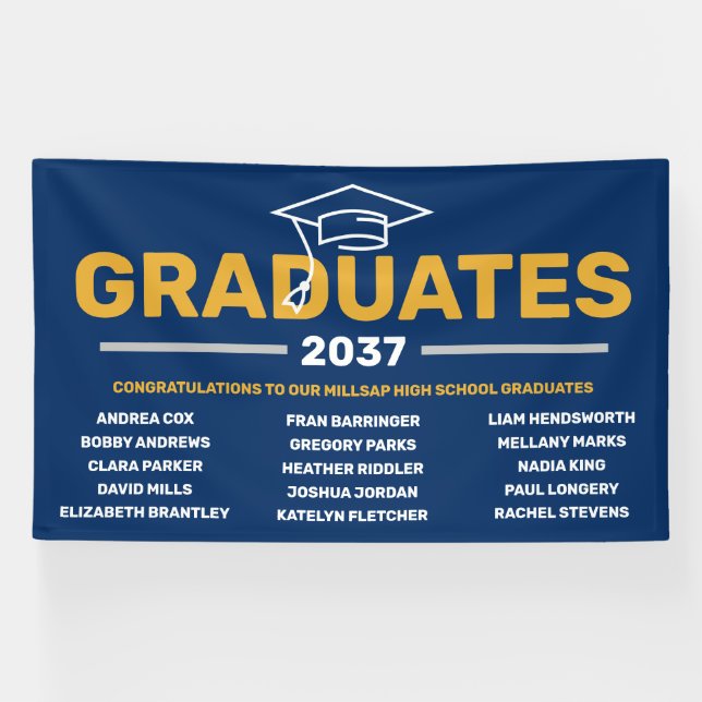 Custom Neighborhood Graduation Banner (Horizontal)