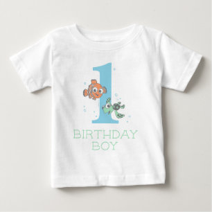 Custom Nemo & Squirt 1st Birthday Baby T-Shirt