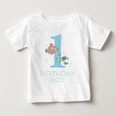 Custom Nemo &amp; Squirt | 1st Birthday  Baby T-Shirt