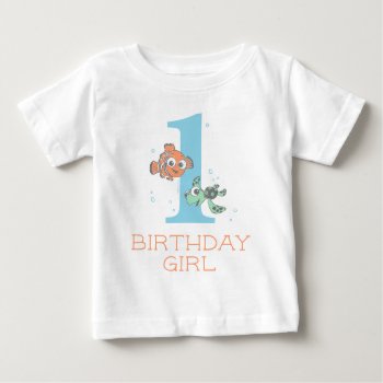 Custom Nemo & Squirt | 1st Birthday  Baby T-shirt by FindingDory at Zazzle