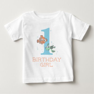 Custom Nemo &amp; Squirt | 1st Birthday  Baby T-Shirt