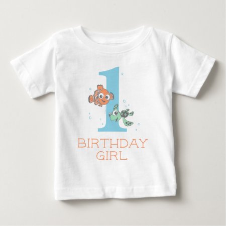 Custom Nemo & Squirt | 1st Birthday  Baby T-shirt