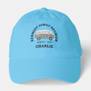 Custom Neon Blue Family Reunion Classic Dad Hat