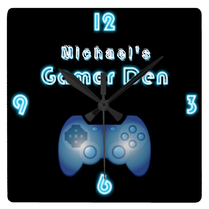 Custom Neon Clock Gamers Den ManCave Boys Room