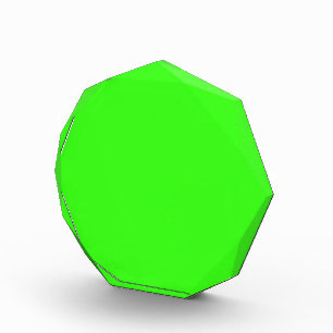 Custom Neon Green Acrylic Award