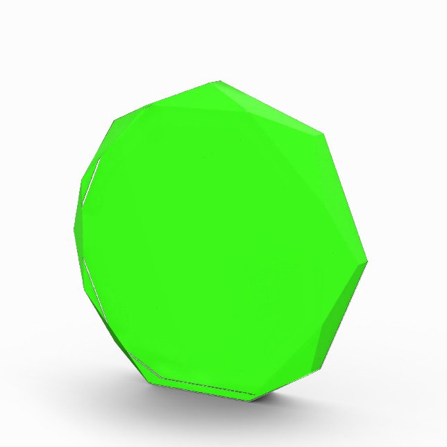 Custom Neon Green Acrylic Award (Right)