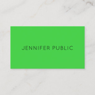 Custom Neon Green Color Modern Elegant Template Business Card