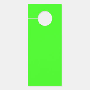 Custom Neon Green Door Hanger