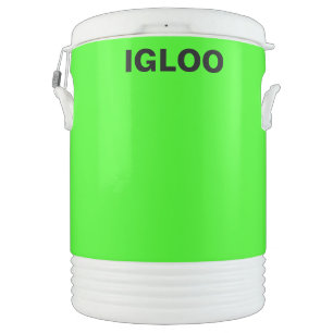 Custom Neon Green Igloo Cooler 10 Gallon with Name