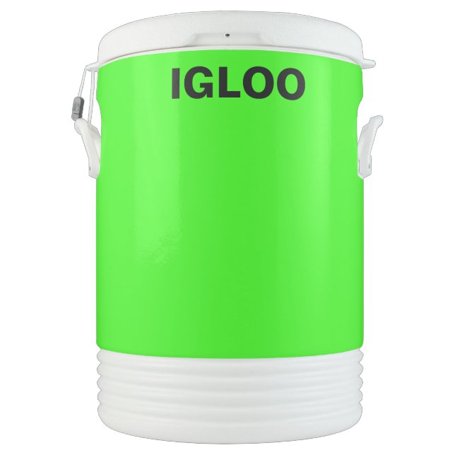 Custom Neon Green Igloo Cooler 10 Gallon with Name (Back)