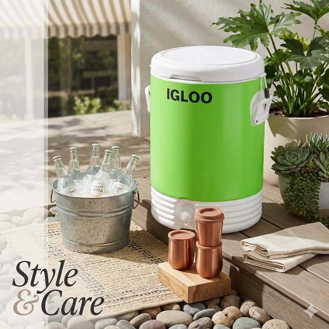 Custom Neon Green Igloo Cooler 10 Gallon with Name (Custom Neon Green Igloo Cooler 10 Gallon with Name)