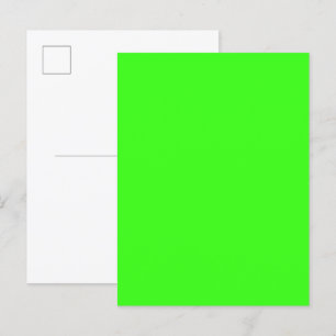 Custom Neon Green Postcard