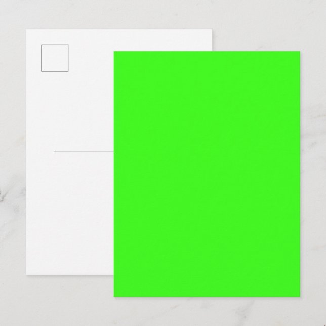 Custom Neon Green Postcard (Front/Back)