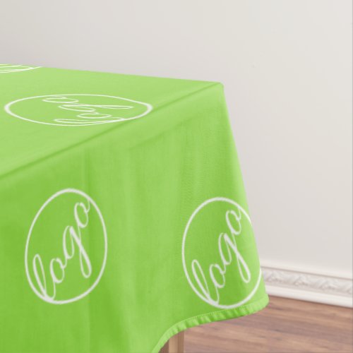 Custom Neon Lime Green Trade Show Logo Business Tablecloth
