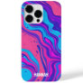Custom Neon Liquid Paint Flow Magenta Orange Cyan Case-Mate iPhone 14 Pro Max Case