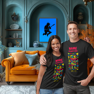 Custom Neon Mummy Pop Art   Wrap Star Halloween T-Shirt