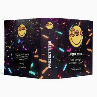Custom Neon Party Employee Handbook Policy Notes 3 Ring Binder
