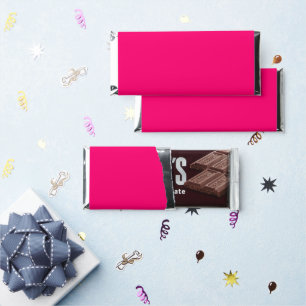 Custom Neon Pink Chocolate Bar Wrappers