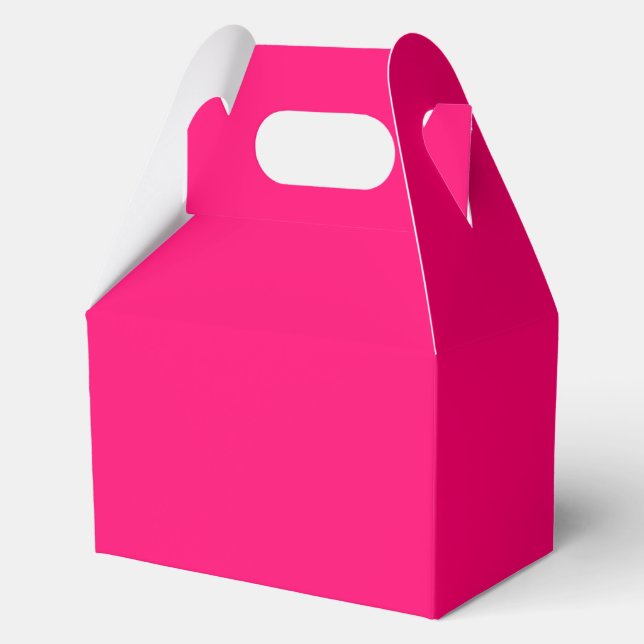 Custom Neon Pink Favor Box – Bulk Orders (Back)