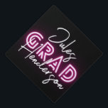 Custom Neon Pink Lights Class of 2024 High School Graduation Cap Topper<br><div class="desc">Custom Neon Pink Lights Class of 2024 High School Graduation Cap Topper</div>