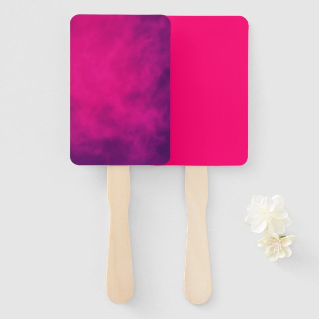 Custom Neon Pink & Purple Smoke Paddle Fan Set (Front and Back)