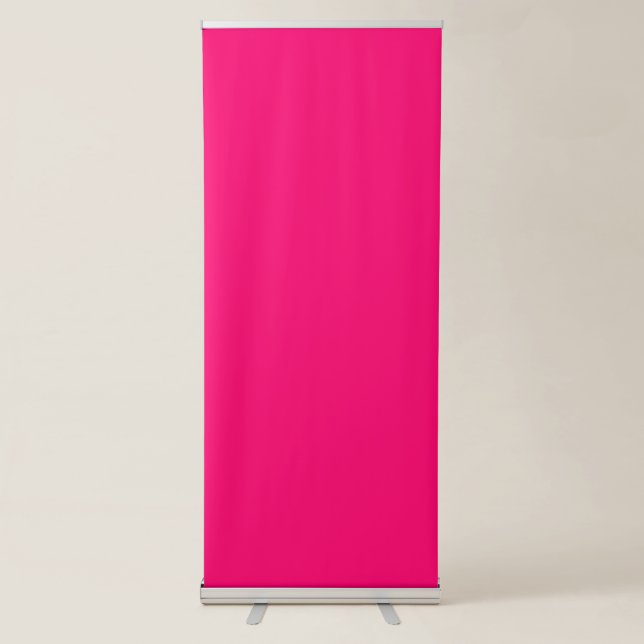 Custom Neon Pink Retractable Banner – Event (Front)