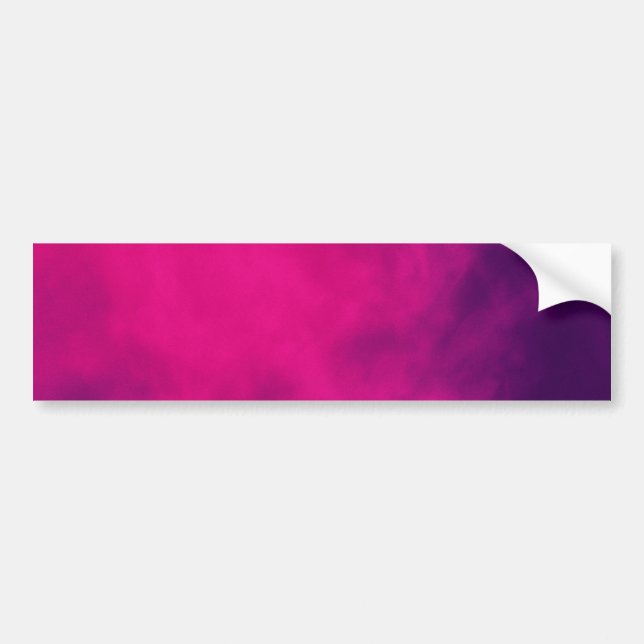 Custom Neon Pink & Violet Smoke Bumper Sticker (Front)
