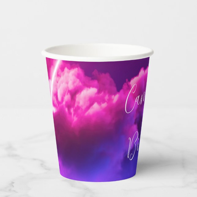 Unique Neon Purple Paper Cups