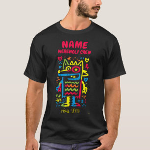 Custom Neon Werewolf Pop Art -Howl Yeah Halloween T-Shirt