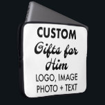 Custom Neoprene 15" Laptop Sleeve Cover Case<br><div class="desc">Custom personalized Large Neoprene 15" Laptop Sleeve Cover Case, lightweight and water resistant with top loading zip (available for 10", 13", and 15" laptops). Upload logo, photo, image, design and add your own text to mpload logo, photo, image, design and add your own text to make your own personalised birthday,...</div>