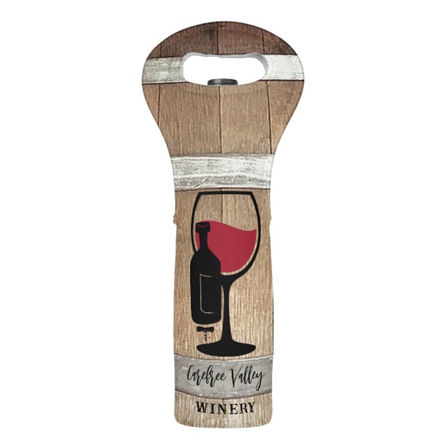 Custom Neoprene Wine Bottle Holder Bag (Front)