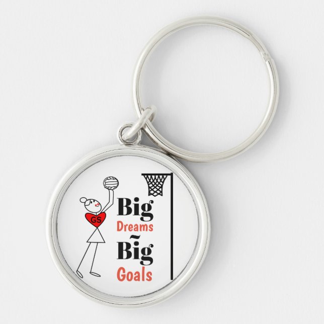 Custom Netball Quote Keychain (Front)
