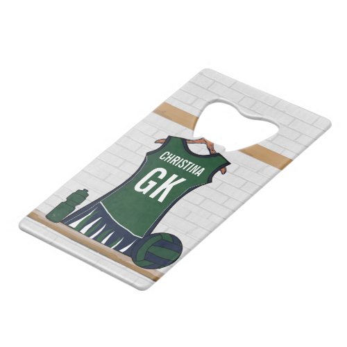 Custom Netball Uniform Credit Card Bottle Opener