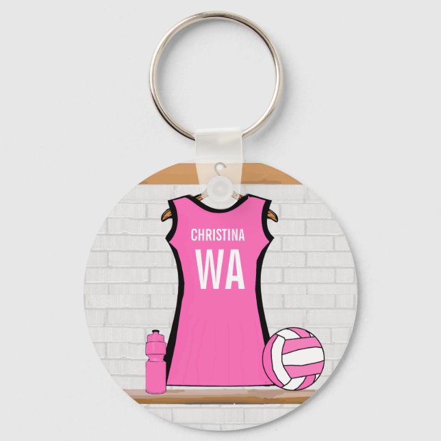 Custom Netball Uniform Keychain (Front)