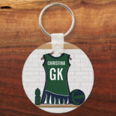 Custom Netball Uniform Keychain | Zazzle