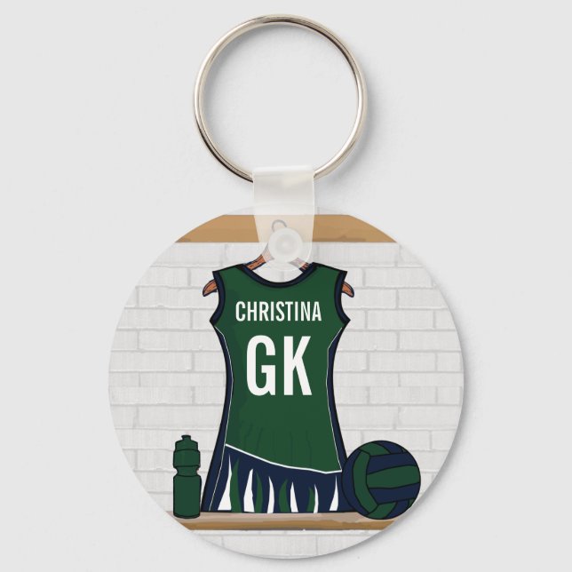 Custom Netball Uniform Keychain (Front)