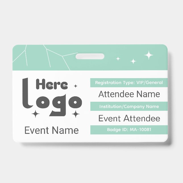 Custom Networking Event Badge ID (Front)