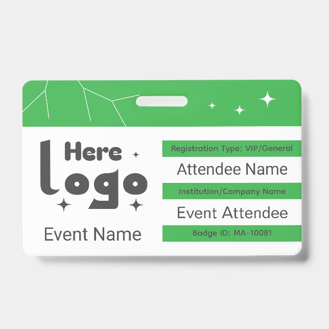 Custom Networking Event QR Code Badge (Front)