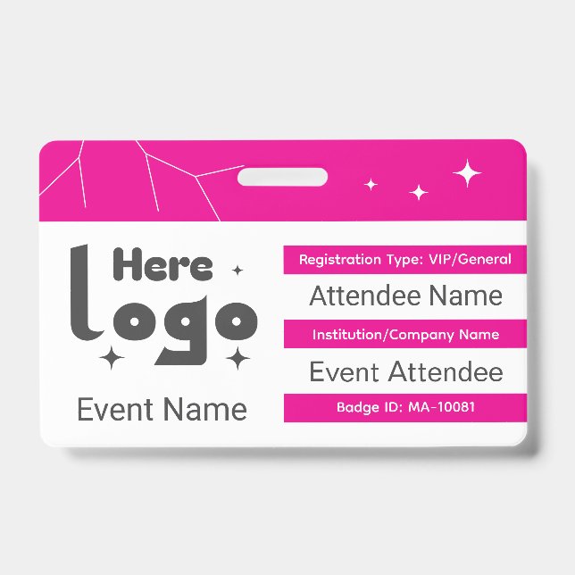 Custom Networking Event QR Code Badge (Front)