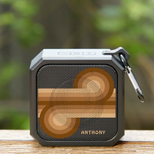Custom Neutral Brown Beige Tan Retro Art Pattern Bluetooth Speaker