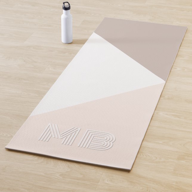 Custom Neutral Ivory Beige Taupe Brown Natural Yoga Mat (In Situ)
