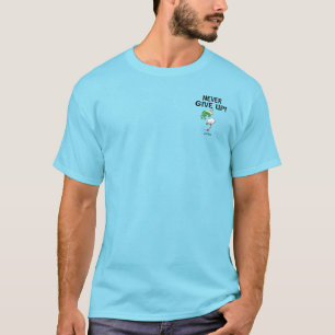 Custom Never Give Up Motivational Pelican Frog   T T-Shirt