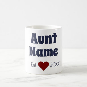 Custom New Aunt Established Mug