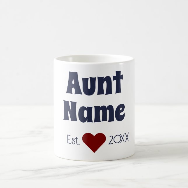Custom New Aunt Established Mug (Center)