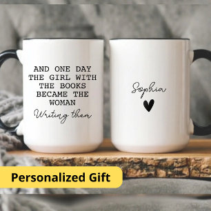 Custom New Author Gift Book Writer Lover Publisher Two-Tone Coffee Mug