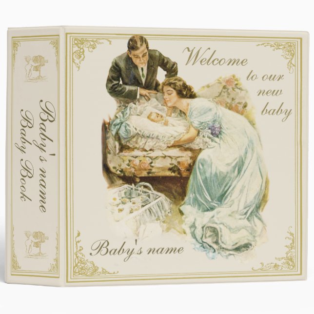 Custom New Baby Binder Gift-Parents /Grandparents (Front/Spine)